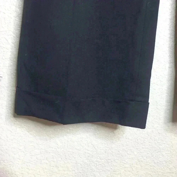 Banana Republic Black Straight Wide Leg Cuffed 6 - Picture 9 of 9